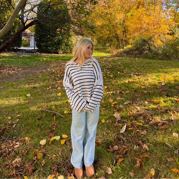Striped Henley sweater - Picture 2 of 5